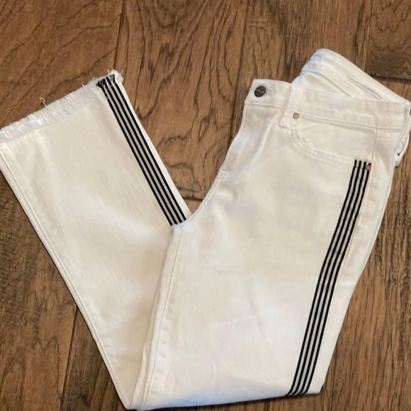 Velvet White Ankle Cropped Jeans - Picture 6 of 15